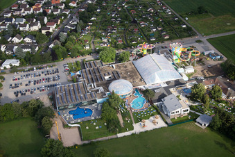 Miramar in the district Lützelsachsen in Weinheim in the state Baden-Wuerttemberg, Germany seen from above