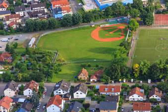 Baseball field of the Schriesheim BC Raubritter eV in Schriesheim in the state Baden-Wuerttemberg, Germany