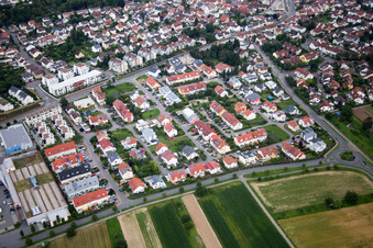 Aerial view of Dossenheim in the state Baden-Wuerttemberg, Germany