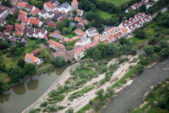 Aerial view of District Wieblingen in Heidelberg in the state Baden-Wuerttemberg, Germany