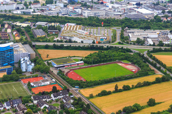 Sports Center West of the Gymnastics and Sports Club 1887 Heidelberg – Wieblingen eV with Boxing Club PKT Heidelberg next to the SRH University in the district Wieblingen in Heidelberg in the state Baden-Wuerttemberg, Germany
