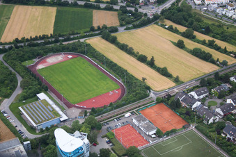 Aerial photograpy of SRH University in the district Wieblingen in Heidelberg in the state Baden-Wuerttemberg, Germany