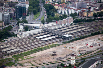 Main station in the district Weststadt in Heidelberg in the state Baden-Wuerttemberg, Germany