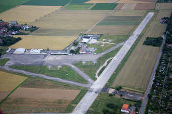 Aerial photograpy of Former American airfield in the district Patrick Henry Village in Heidelberg in the state Baden-Wuerttemberg, Germany
