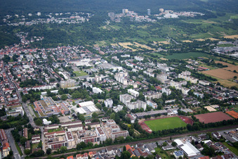 Aerial view of District Rohrbach in Heidelberg in the state Baden-Wuerttemberg, Germany
