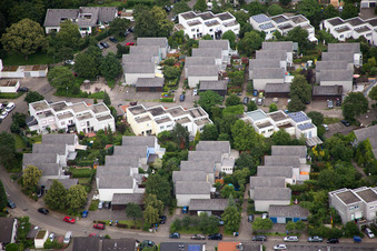 Aerial photograpy of District Emmertsgrund in Heidelberg in the state Baden-Wuerttemberg, Germany