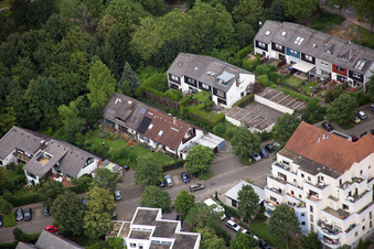 Aerial photograpy of Bothestr in the district Emmertsgrund in Heidelberg in the state Baden-Wuerttemberg, Germany
