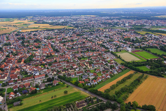 Grenzhöfer Street in Plankstadt in the state Baden-Wuerttemberg, Germany