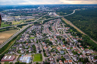 Aerial view of Schwetzingen in the state Baden-Wuerttemberg, Germany