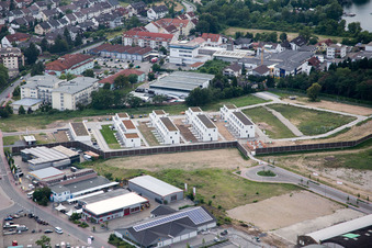 New development area Josef-Helffrich-Straße in Brühl in the state Baden-Wuerttemberg, Germany