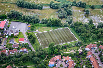Playground Large Suspension Bridge in the district Rohrhof in Brühl in the state Baden-Wuerttemberg, Germany