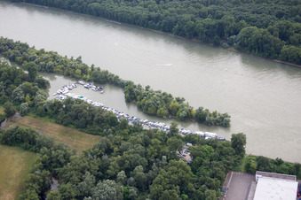 Marina in the district Rheinau in Mannheim in the state Baden-Wuerttemberg, Germany