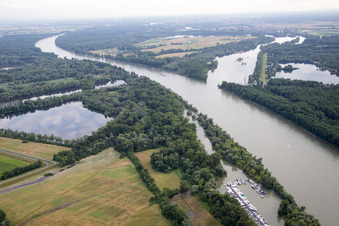 District Rheinau in Mannheim in the state Baden-Wuerttemberg, Germany out of the air