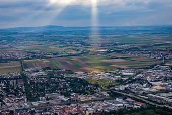 Oblique view of Frankenthal in the state Rhineland-Palatinate, Germany