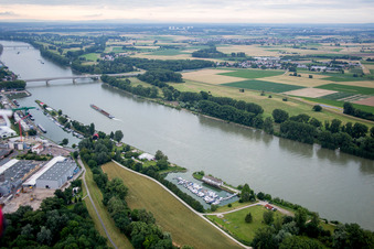 Drone recording of Worms in the state Rhineland-Palatinate, Germany