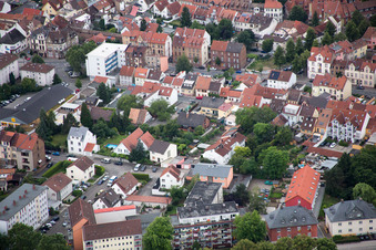 Worms in the state Rhineland-Palatinate, Germany seen from a drone