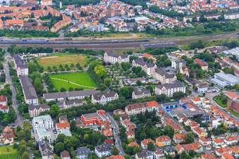 Prinz-Carl-Anlage in the district Neuhausen in Worms in the state Rhineland-Palatinate, Germany