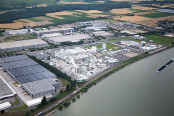 Worms in the state Rhineland-Palatinate, Germany viewn from the air