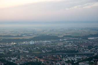 Worms in the state Rhineland-Palatinate, Germany from a drone