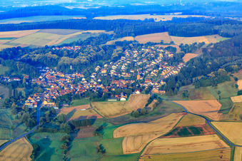 Aerial view of Village view from the northeast in Sippersfeld in the state Rhineland-Palatinate, Germany