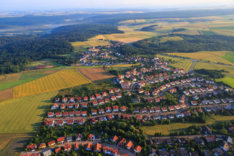 Aerial view of Haide district from the south in Kirchheimbolanden in the state Rhineland-Palatinate, Germany