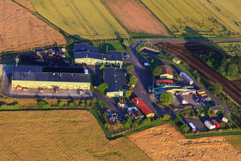 Aerial view of At Koppelberg in Orbis in the state Rhineland-Palatinate, Germany
