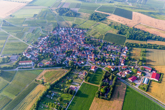 Aerial photograpy of District Rommersheim in Wörrstadt in the state Rhineland-Palatinate, Germany