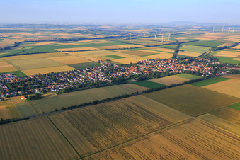 View from the north in Undenheim in the state Rhineland-Palatinate, Germany