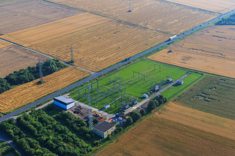 Substation in Biebesheim am Rhein in the state Hesse, Germany