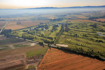 Aerial photograpy of Golf Resort Gernsheim - GOLF absolute - Hof Gräbenbruch in the district Allmendfeld in Gernsheim in the state Hesse, Germany
