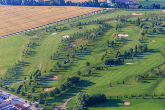 Golf Resort Gernsheim - GOLF absolute - Hof Gräbenbruch in the district Allmendfeld in Gernsheim in the state Hesse, Germany from the plane