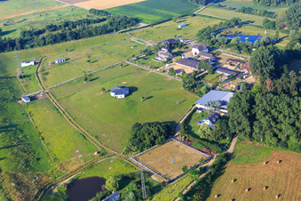 Aerial view of Wolf Stud in Bickenbach in the state Hesse, Germany