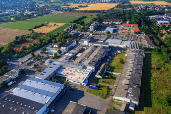 Intersnack Deutschland SE Alsbach plant in the district Sandwiese in Alsbach-Hähnlein in the state Hesse, Germany from above