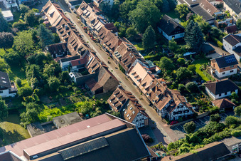 Old Town area Scheuergasse in Zwingenberg in the state Hesse, Germany