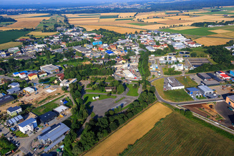 Weidenring industrial estate with traffic training facility Bensheim of the Automobil-Club Bensheim eV in the ADAC in Bensheim in the state Hesse, Germany