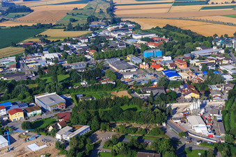 Zeppelinstraße commercial area with AS Trägerde Ideen GmbH and ASEO GmbH in Bensheim in the state Hesse, Germany