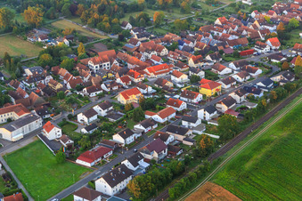 Aerial photograpy of In Ziegelfeld in the district Schaidt in Wörth am Rhein in the state Rhineland-Palatinate, Germany