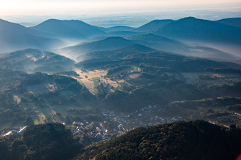 Aerial photograpy of District Gossersweiler in Gossersweiler-Stein in the state Rhineland-Palatinate, Germany