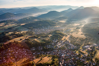 District Gossersweiler in Gossersweiler-Stein in the state Rhineland-Palatinate, Germany from above