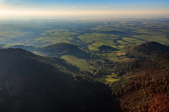 Vineyards in the Ranschbachtal from the west in Ranschbach in the state Rhineland-Palatinate, Germany