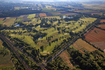 Grounds of the Golfpark Kurpfalz golf course in Schifferstadt in the state Rhineland-Palatinate, Germany