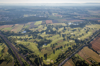 Grounds of the Golf course at Golfplatz Kurpfalz in Limburgerhof in the state Rhineland-Palatinate, Germany