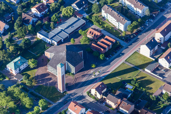 Church building Herz Jesu in Schifferstadt in the state Rhineland-Palatinate, Germany
