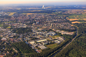 Boschstraße industrial area with Loeser GmbH - Niederberger Nibru in Speyer in the state Rhineland-Palatinate, Germany
