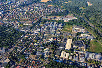 Draisstraße industrial area with MANN+HUMMEL, Feuer-Vogel GmbH & Co KG and Neptune Energy in Speyer in the state Rhineland-Palatinate, Germany