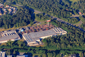 Aerial view of BAUHAUS Speyer in Speyer in the state Rhineland-Palatinate, Germany
