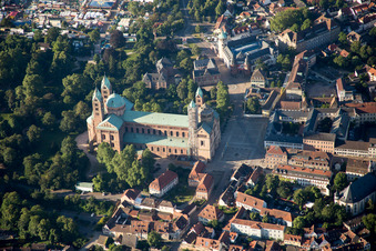 Church building of the cathedral of Dom zu Speyer in Speyer in the state Rhineland-Palatinate