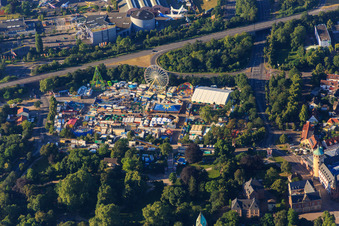 Fair in the cathedral parking lot in Speyer in the state Rhineland-Palatinate, Germany