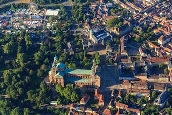 Cathedral to Speyer in summer from the north in Speyer in the state Rhineland-Palatinate, Germany