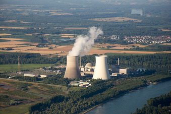 Nuclear power plant in Philippsburg in the state Baden-Wuerttemberg, Germany